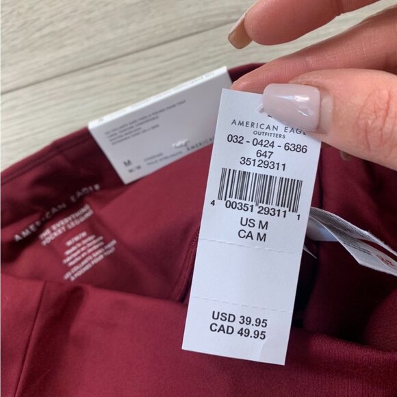 AE The Everything Pocket Highest Waist Legging Maroon - Picture 10 of 15